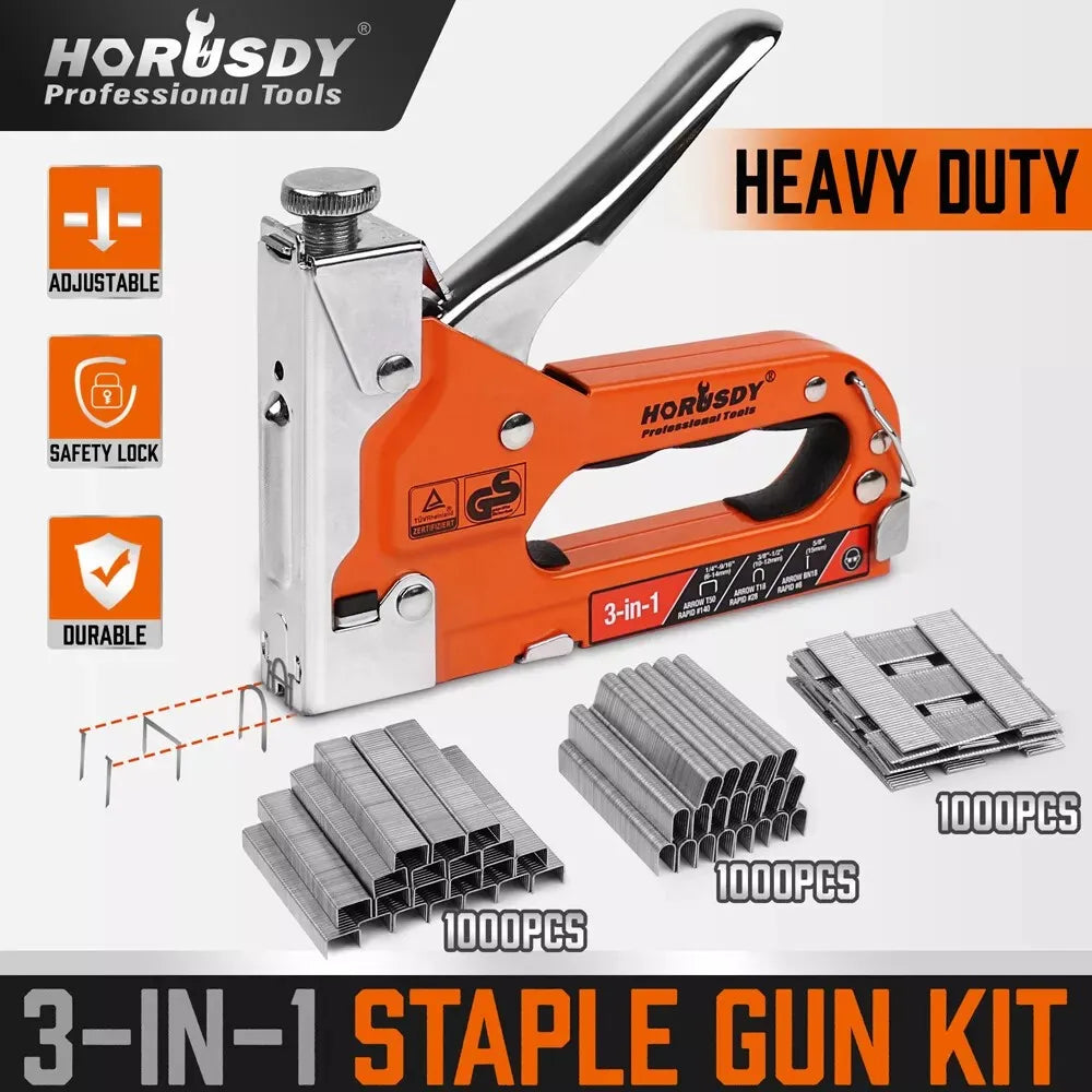 HORUSDY Heavy Duty Staple Gun Tacker with Free Staples by HORUSDY