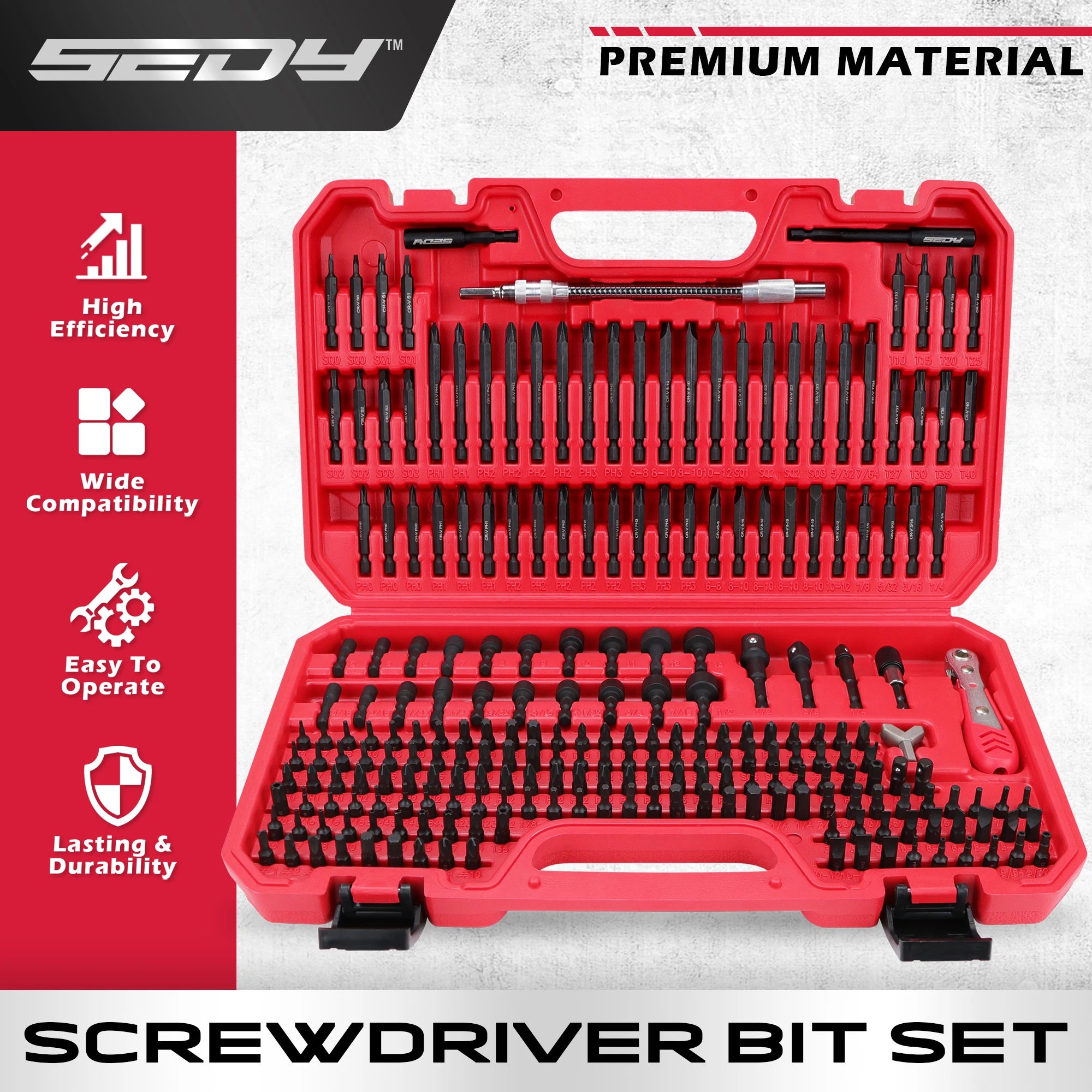 SEDY 232-Piece Ultimate Screwdriver Bit Set by SEDY