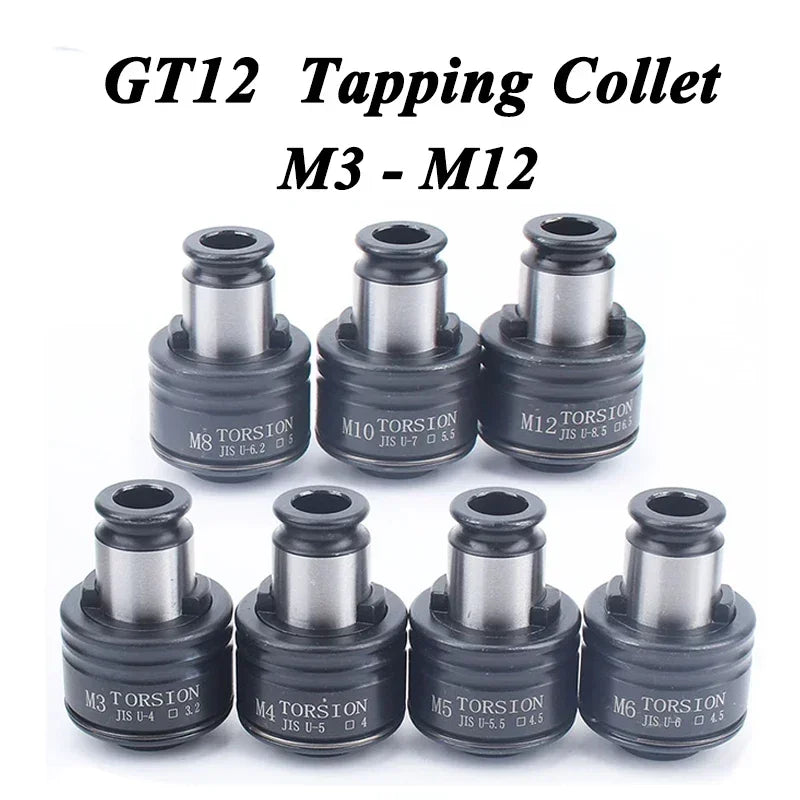 ZCD M3-M12 GT12 ISO JIS DIN M3-M12 Set Tapping Collets Taps Chucks