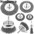 New 7 Pcs Wire Wheel Wire Brush Wheel Cup Brush Set for Drill 1/4 Inch
