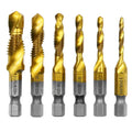 6pc High-speed Steel Tap and Drill Set