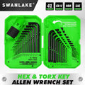 SWANLAKE 41-Piece Hex Key Allen Wrench Set with Ergonomic Torque
