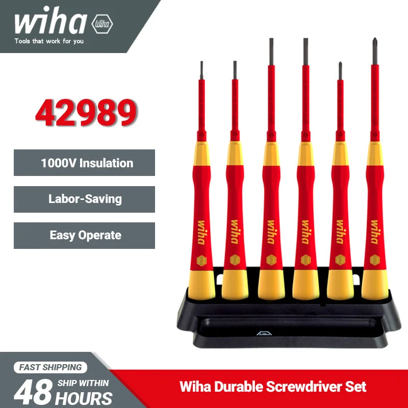 Wiha 6-Piece Insulated Screwdriver Set with Holder by Wiha
