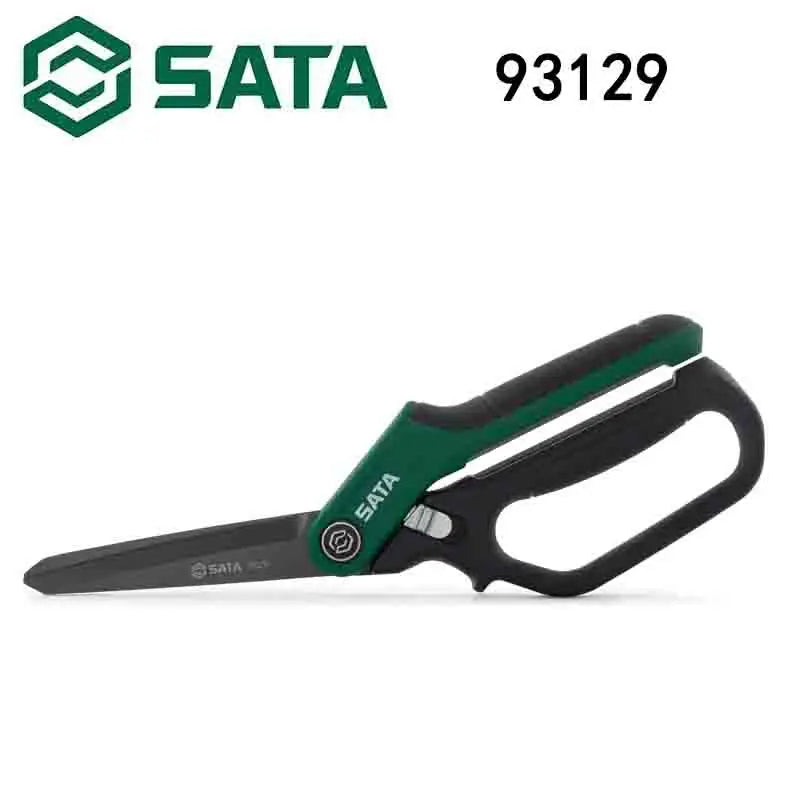 SATA 93129 Rubber Grip Long-Blade Heavy Duty Scissors Durable High Control Corro