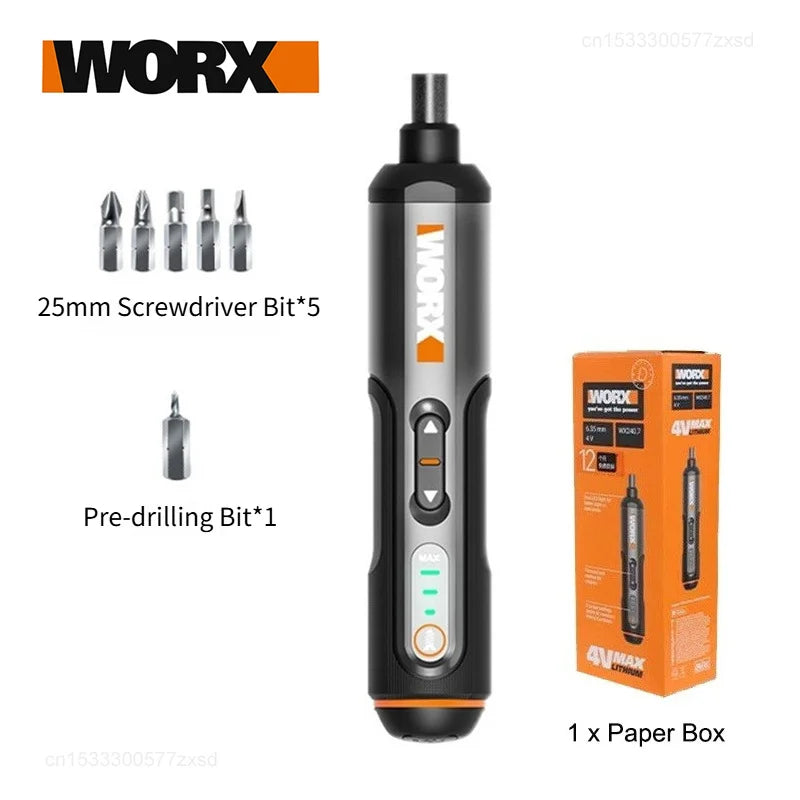 Worx 4V Mini Electric Screwdriver Set - USB Rechargeable by Worx