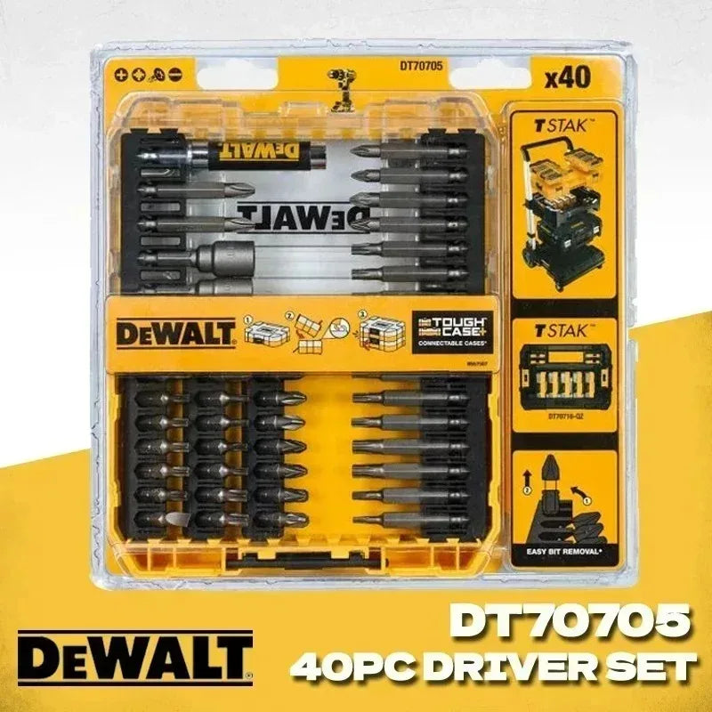 DEWALT DT70705 Screwdriver Bit Set in Heavy Duty Case 40 Pieces Cordless Drill D