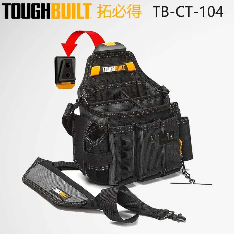 TOUGHBUILT TB-CT-104 Extra Large Tool Kit Electrician Special With Shoulder Stra