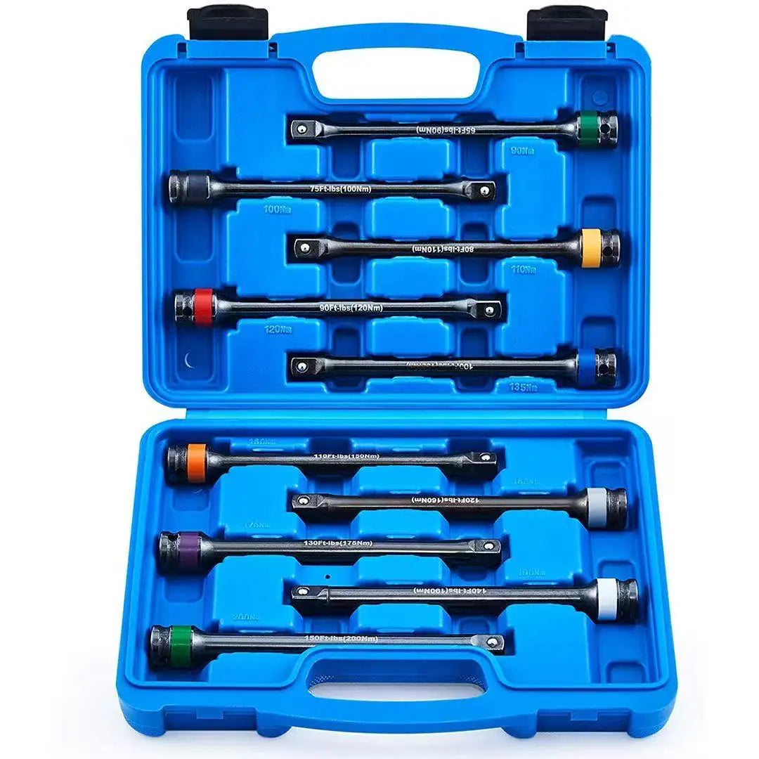 Torque Limiting Extension Bar Set 10PCS 1/2" Drive