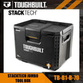 TOUGHBUILT TB-B1-B-70 STACKTECH Jumbo Tool Box Multifunctional Car Storage Repai