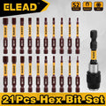 ELEAD 21Pcs 2.5" Strong Magnetic Hex Drill Bit Set SAE&Metric Durable