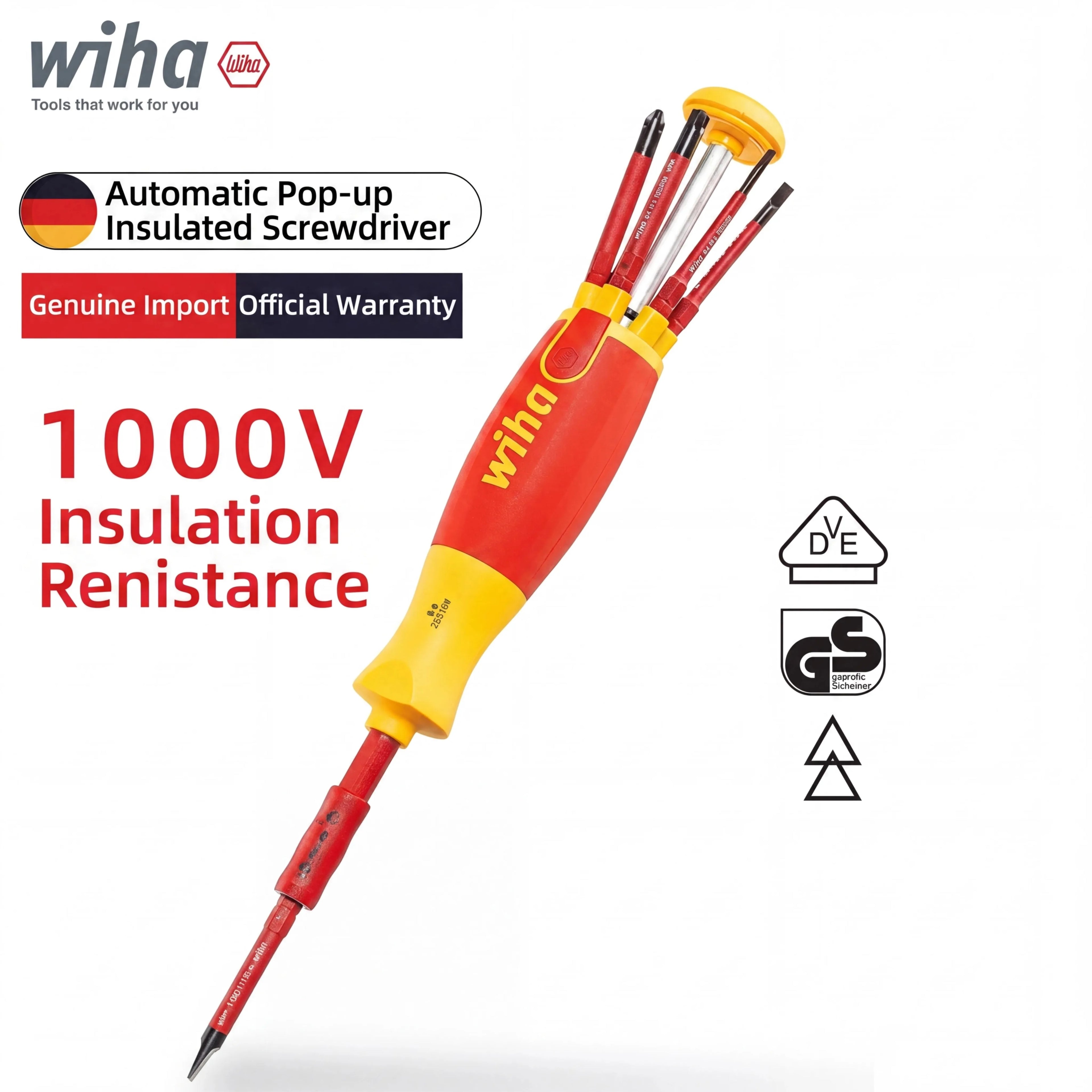 Wiha 6-in-1 Insulated Screwdriver 1000V by Wiha