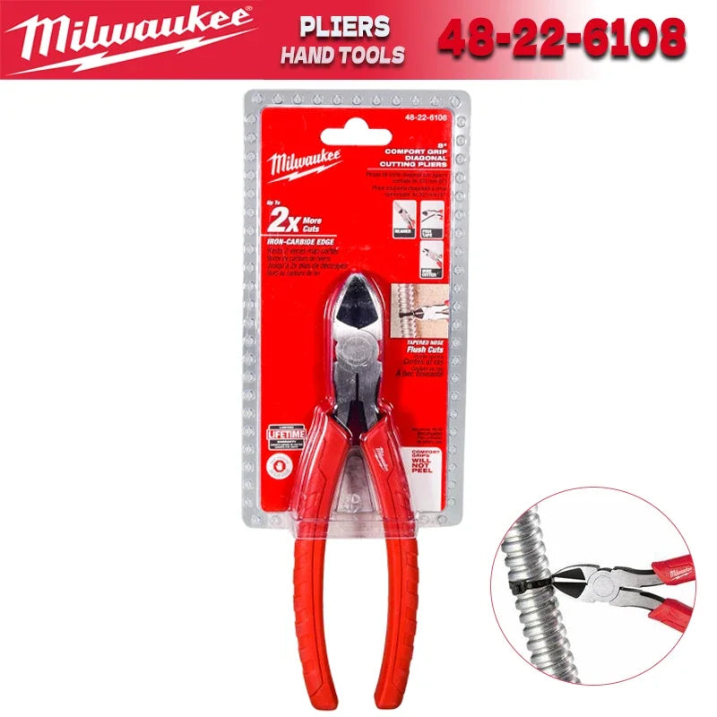 Milwaukee Comfort Grip Diagonal Cutting Pliers 6"/8" by Milwaukee