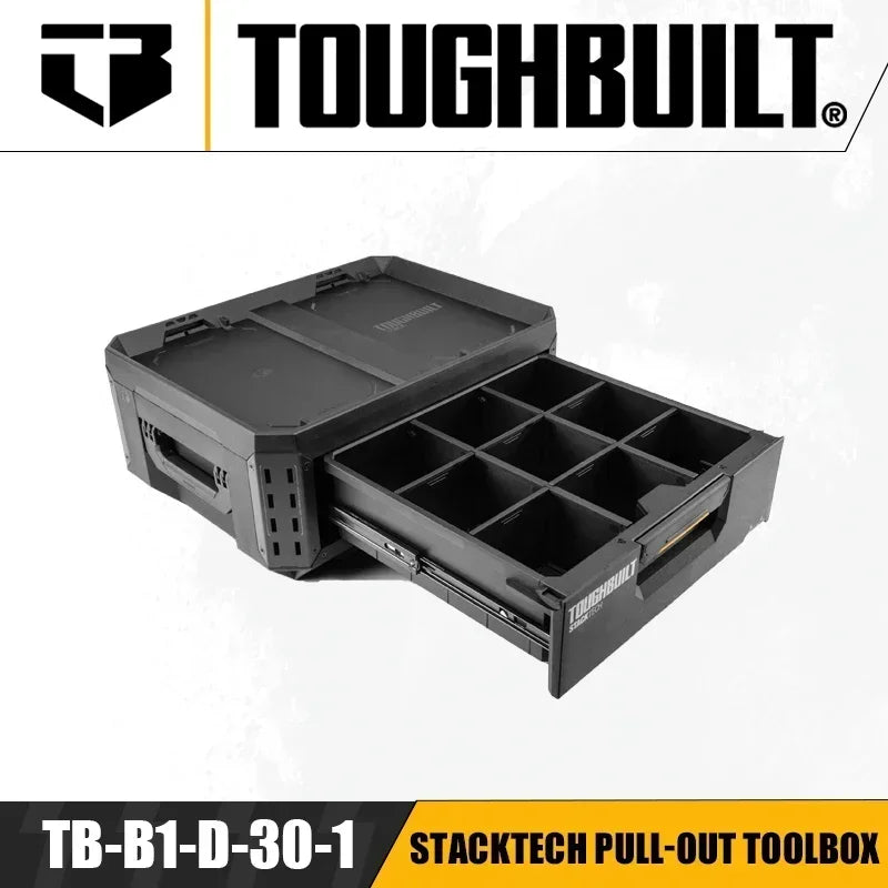 ToughBuilt Stacked Large Pull-Out Toolbox with Drawer by Toughbuilt