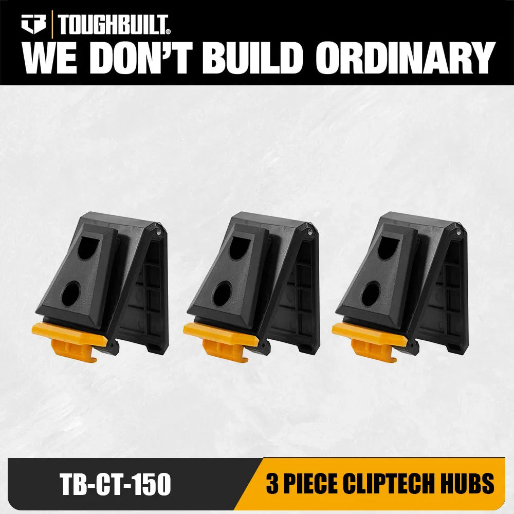 TOUGHBUILT ClipTech Hubs 3-Pack Heavy Duty Quick-Clip by TOUGHBUILT