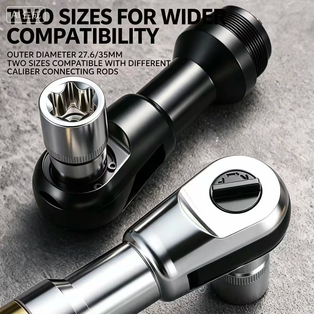 Pneumatic Ratchet Wrench Head 72 Teeth 3-in-1