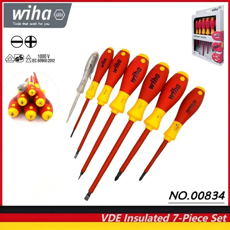 Wiha 7-Piece Screwdriver Set Slotted & Phillips by Wiha