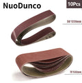 10pc Sanding Belts 50x1220mm/75x533mm Fused Alumina Zirconia by Unbranded