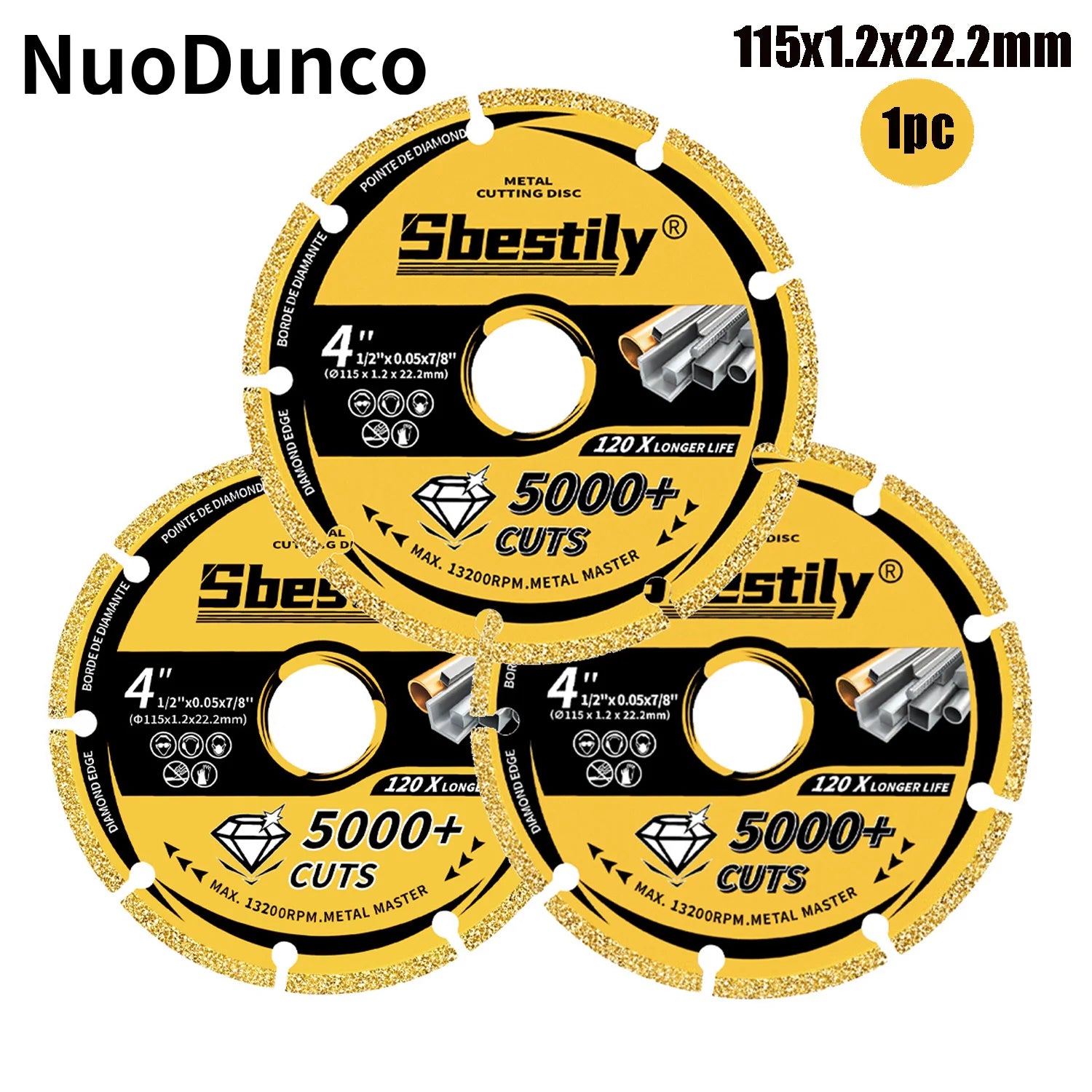 4.5 Inch Brazed Metal Cutting Disc Diamond Cutting Wheel by Unbranded