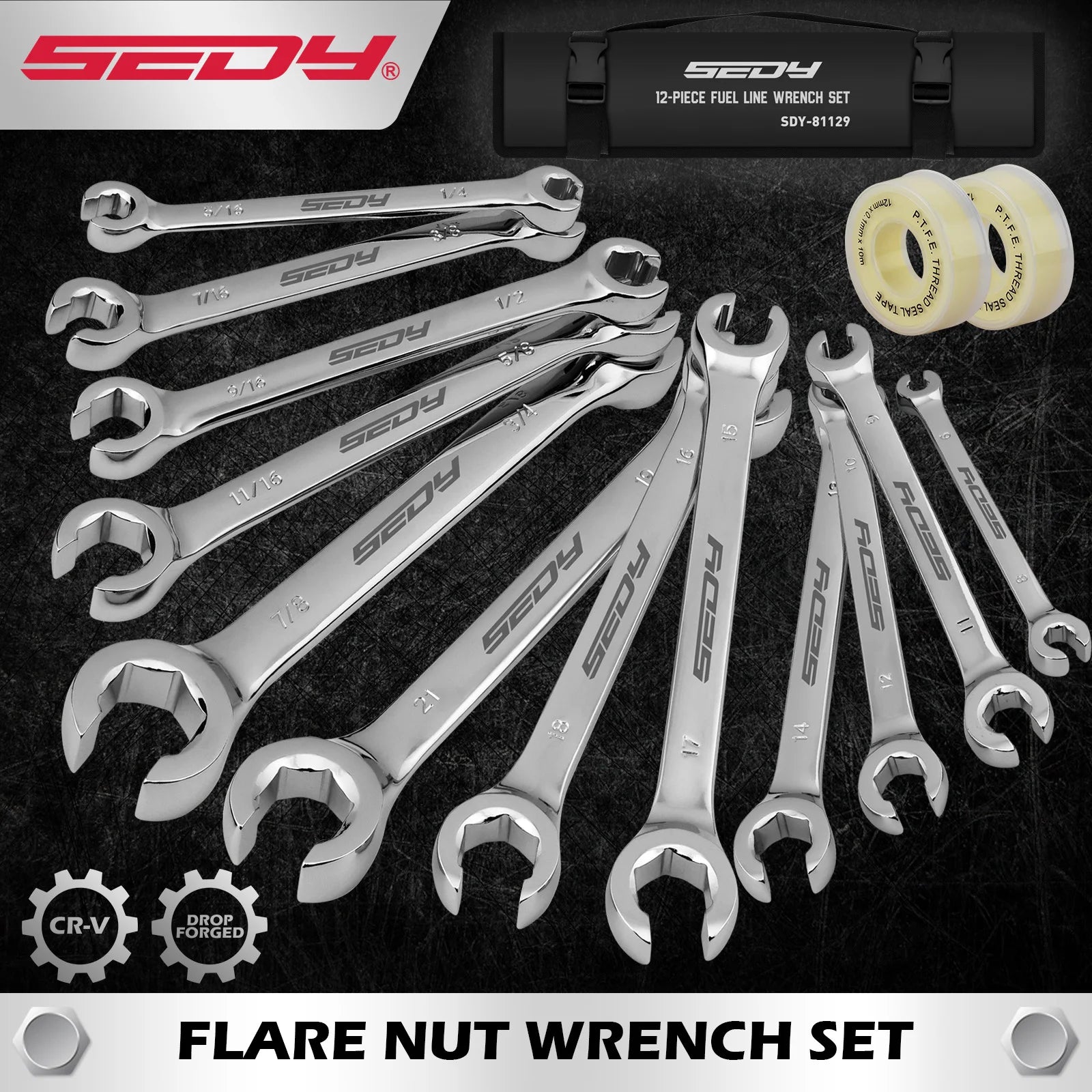 ELEAD 5PC Impact Universal Joint Socket Set by ELEAD