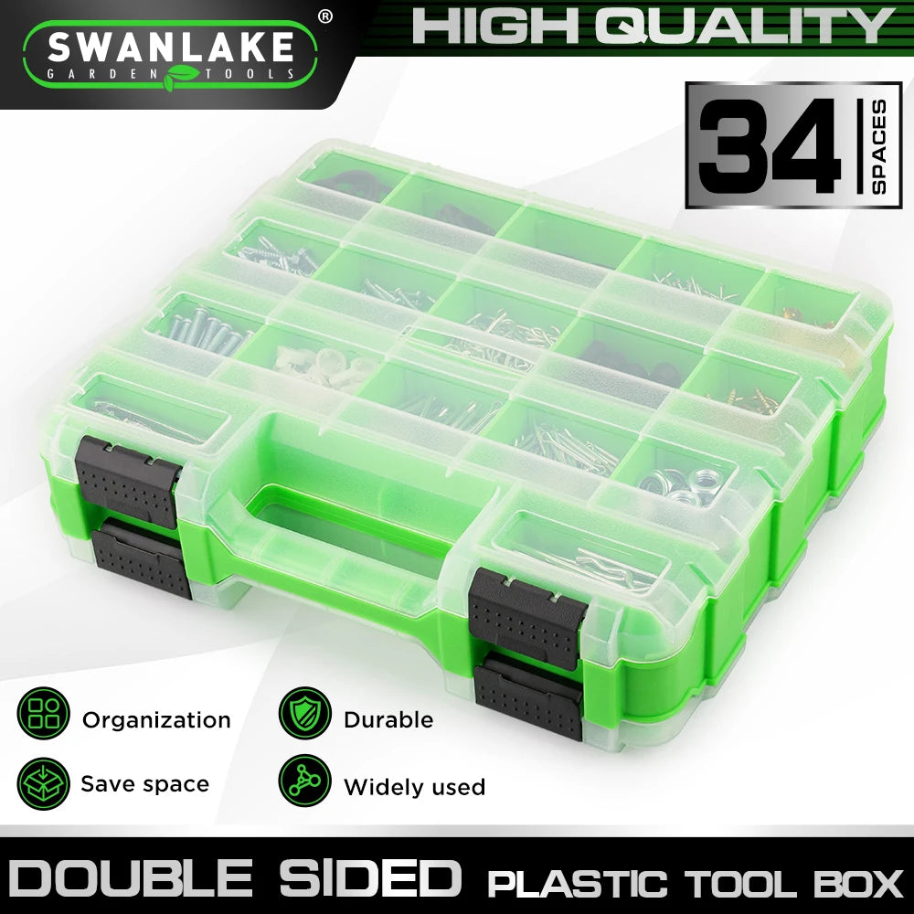 SWANLAKE Double Sided Plastic Tool Box Detachable Partition Board