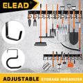 ELEAD Adjustable Garden Tool Organizer Rack with Hooks by ELEAD