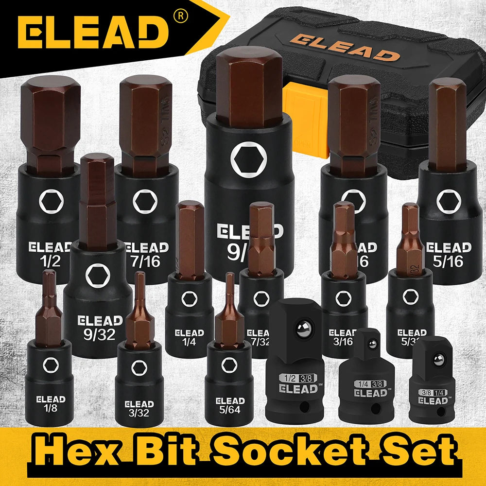 ELEAD 13PC XZN Triple Square Spline Bit Impact Socket Set by ELEAD