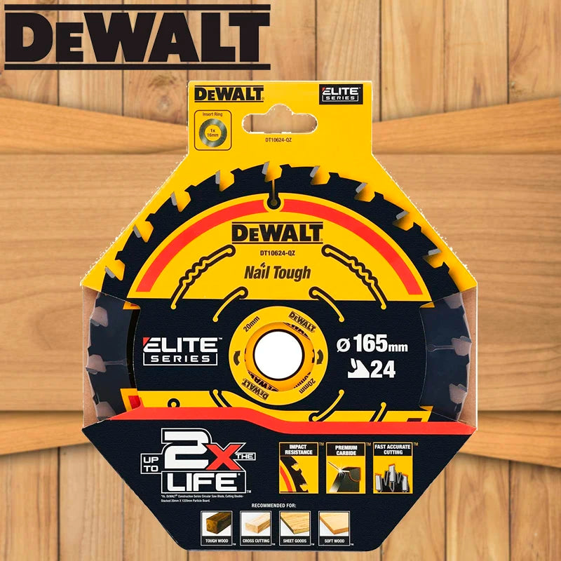 DEWALT DT10624 Woodworking Saw Blade 165mm 24T by DEWALT