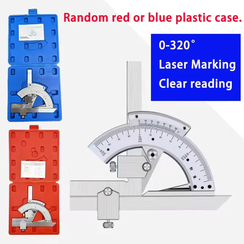 Universal Bevel Protractor 0-320° for Precision Angle Measurement