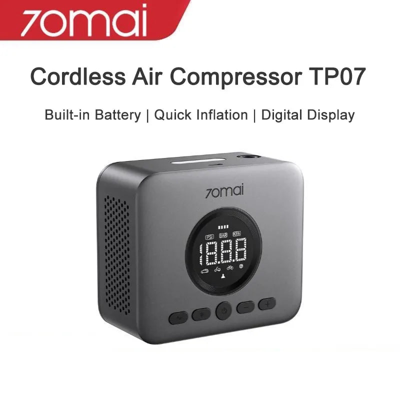 70mai Cordless Air Compressor 2 TP07 - Portable Car Pump by 70mai