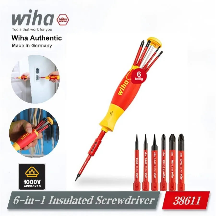 Wiha 1000V Insulated 6-In-1 Screwdriver by Wiha