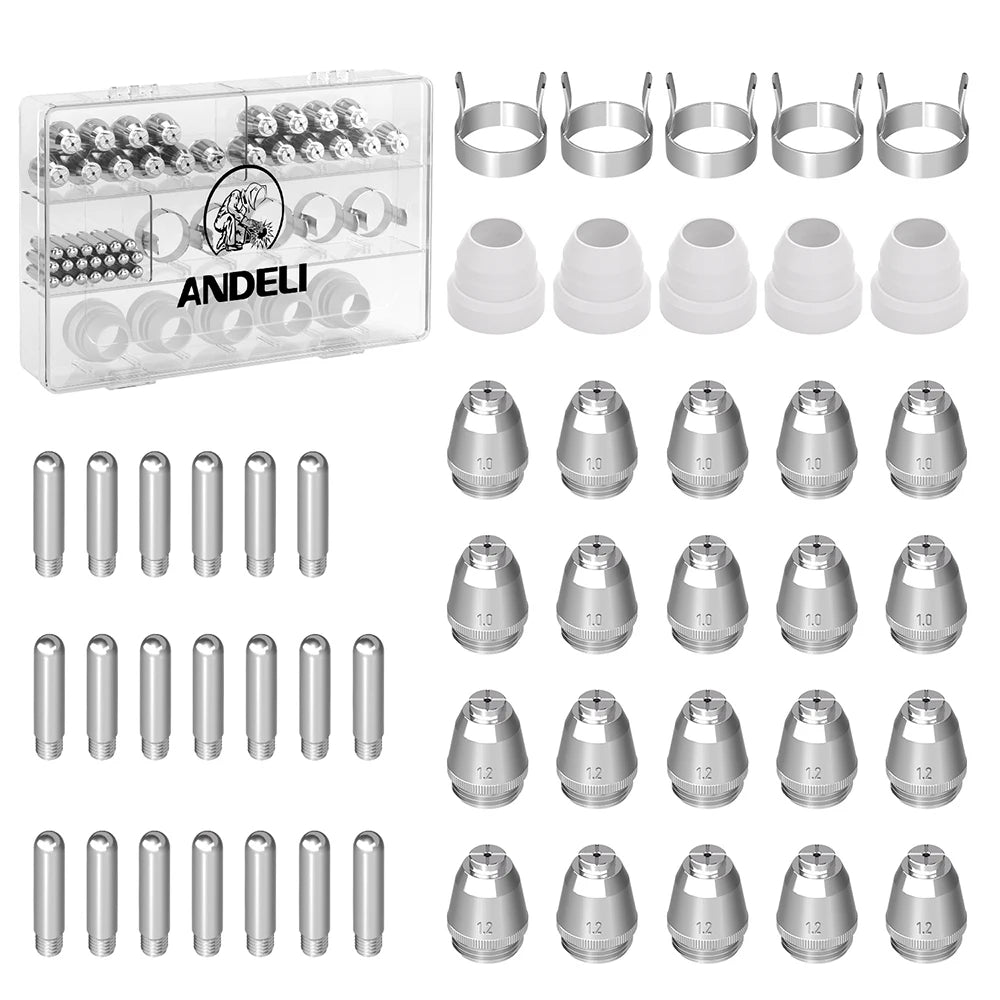 ANDELI 50PCS AG60 Plasma Cutting Torch Consumables Kit by ANDELI