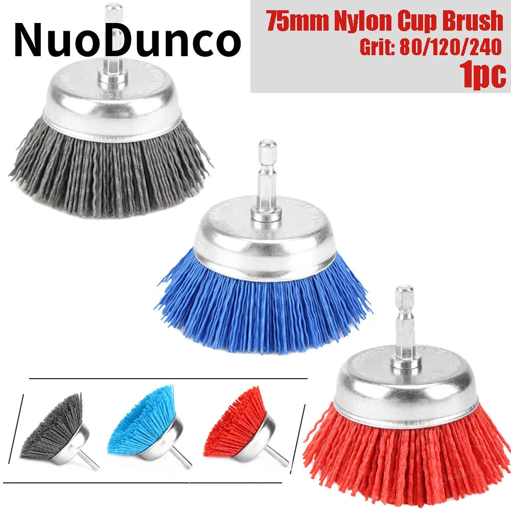 75mm Nylon Filament Abrasive Cup Brush by NuoDunco