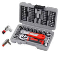 Adjustable Socket Wrench Set with CRV Screwdriver Bits