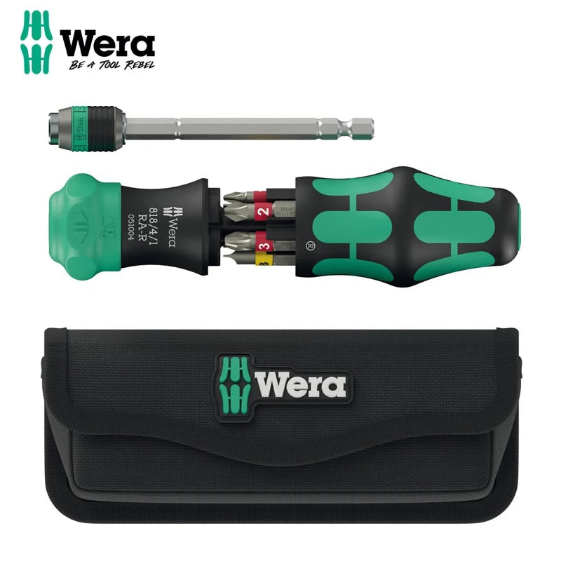 WERA 05051515001 Kraftform Kompakt 25 RA-R With Pouch 6 PCS Fast Working Quick C