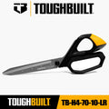 TOUGHBUILT TB-H4-70-10-LR 5-in Micro-serrated Open Handle Spring Assisted Scisso
