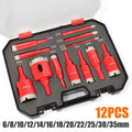12Pcs Diamond Coated Drill Bits Set