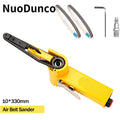 NuoDunco 1Inch Handheld Air Belt Sander 330*10mm Air Angle Grinding