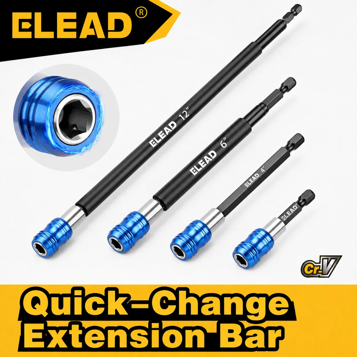 ELEAD 4Pcs Magnetic Drill Bit Extension by ELEAD