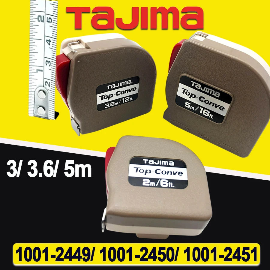TAJIMA Steel Tape Measure 2/3.6/5M Automatic Lock by TAJIMA