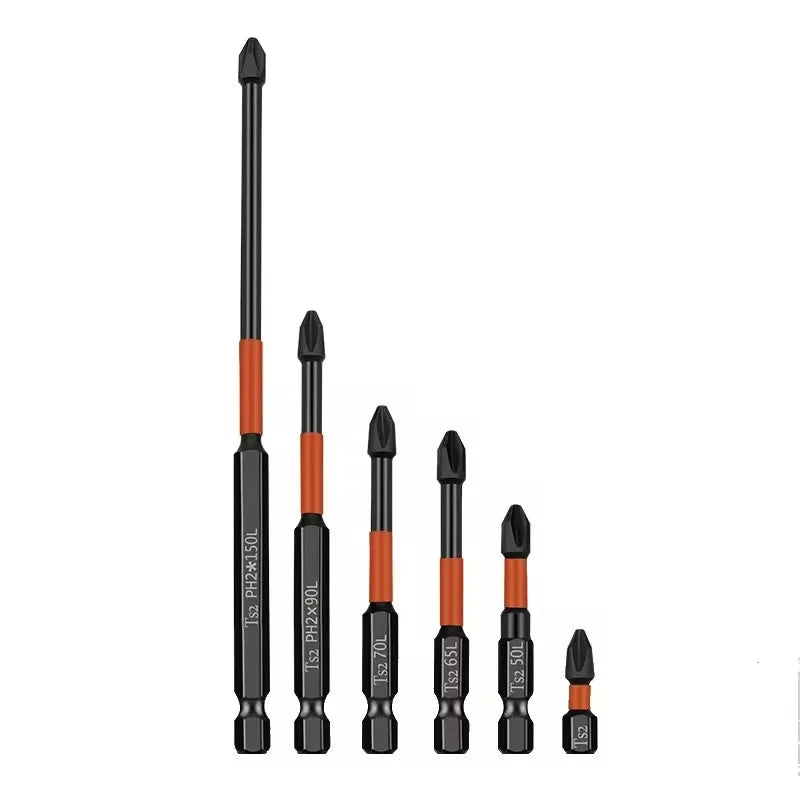 High Torque Magnetic Screwdriver Bits S2 Steel 10PCS