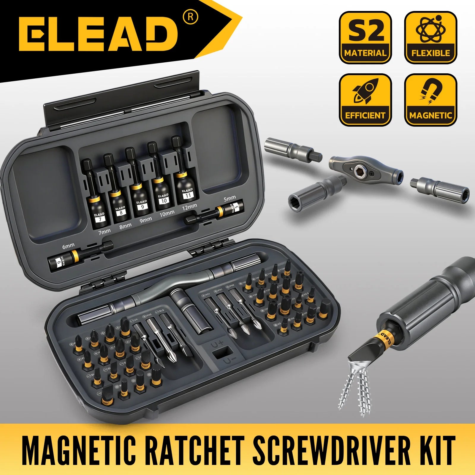 SEDY 14Pc E Torx Socket Set Female Start Bit External Hex E4-E24 by SEDY