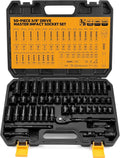 ELEAD 50PCS 3/8'' Drive Impact Socket Set Shallow & Deep Socket Set