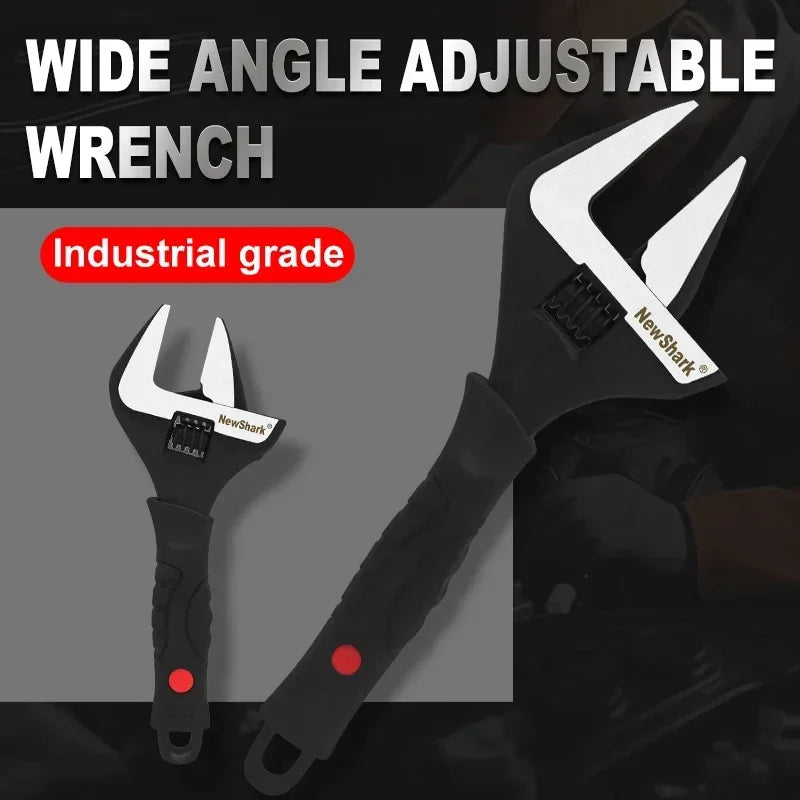 6/8/10/12 inch Wide Mouth Adjustable Wrench Set,Plumbing Adjustable Wrench with 