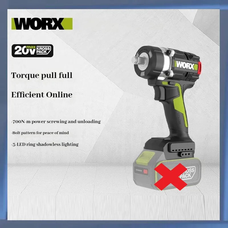 WORX WU270 brushless electric wrench 20V 700N high torque impact wrench [without