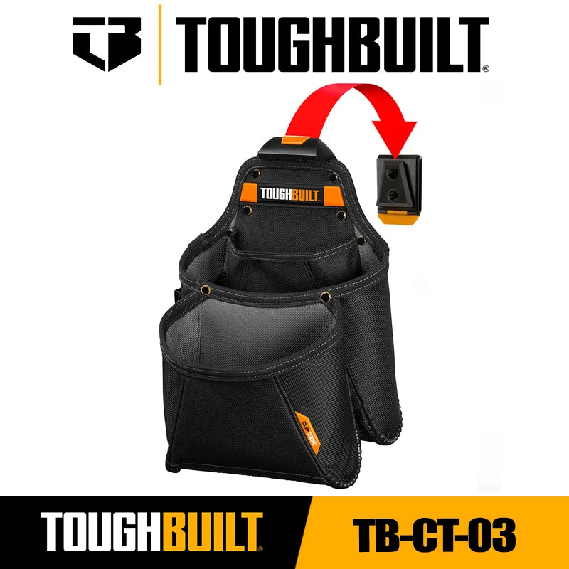 TOUGHBUILT TB-CT-03 Mega Supply Pouch Multi-functional Tool Belt Pouch for Carpe