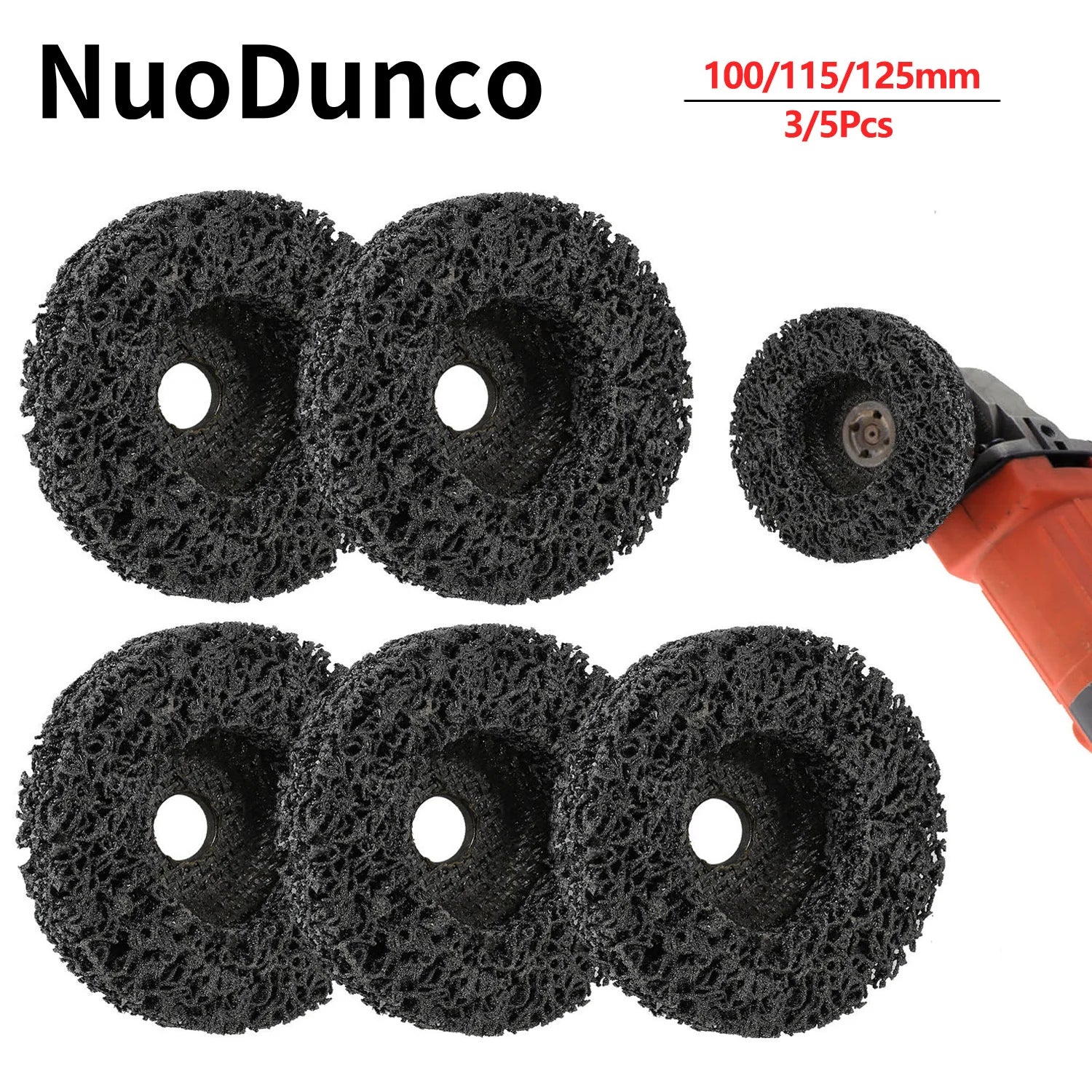 3/5Pcs 100/115/125mm Coral Disc Poly Strip Disc Stainless Steel Metal
