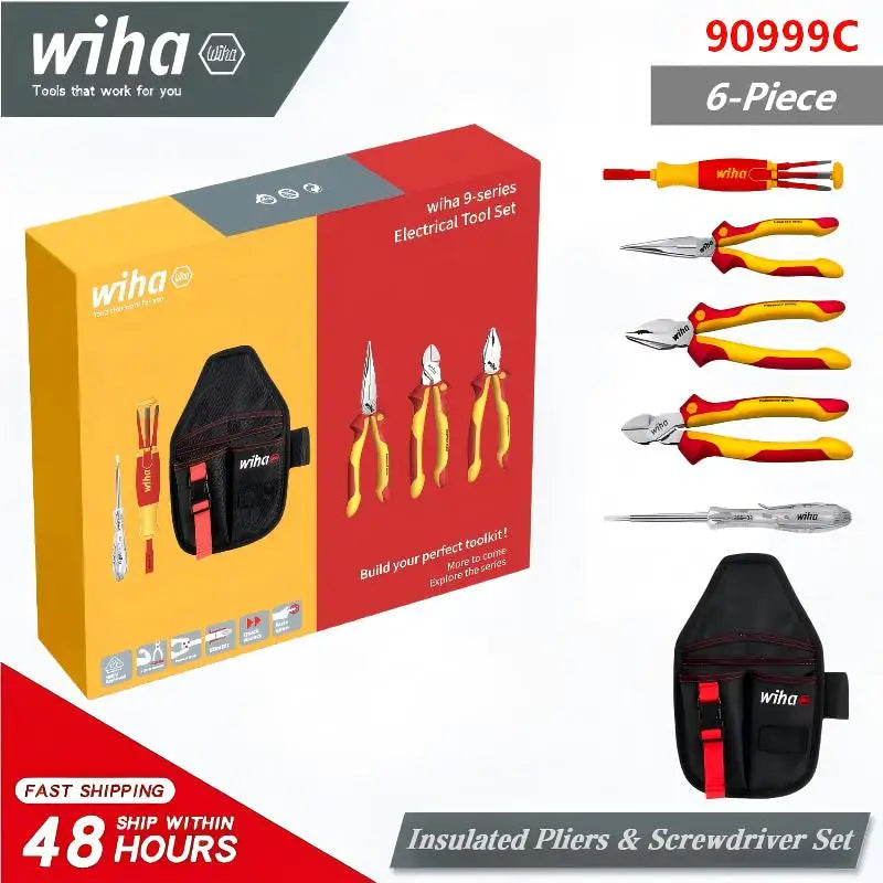 Wiha 1000V VDE Insulated Electrician Tool Kit 6-Piece by Wiha