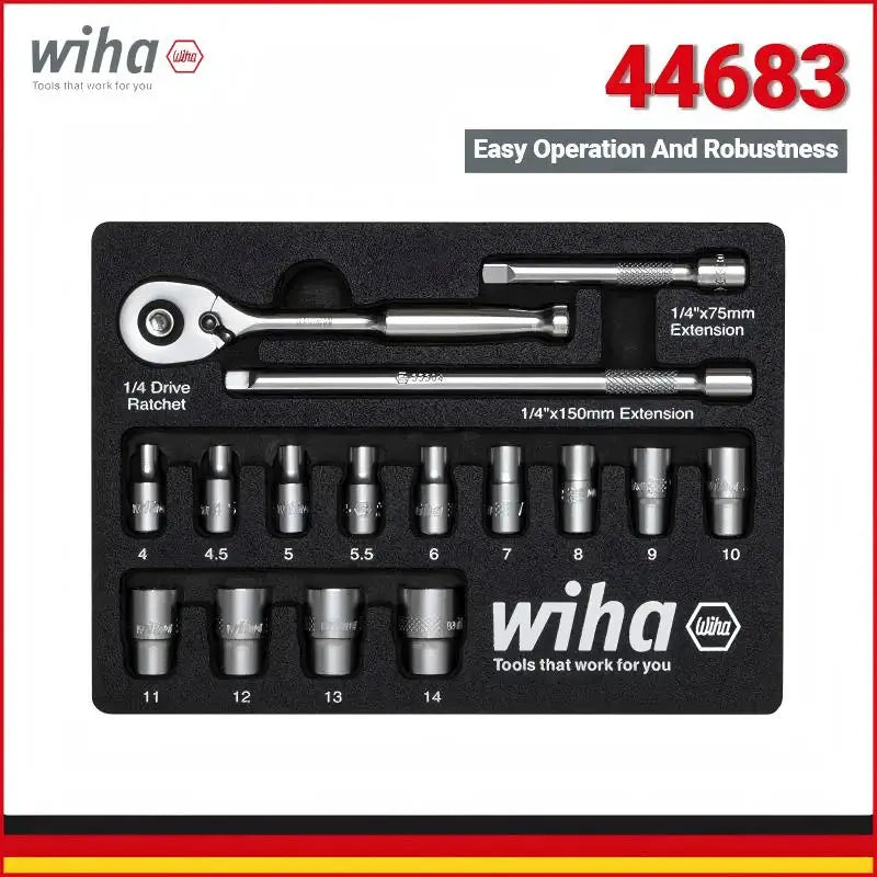 Wiha Ratchet Wrench & Insert Tool Set - 16pcs by Wiha
