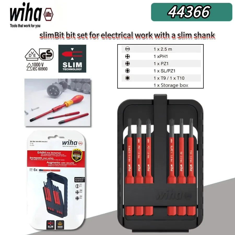 Wiha Insulated Precision Screwdriver Bits by Wiha