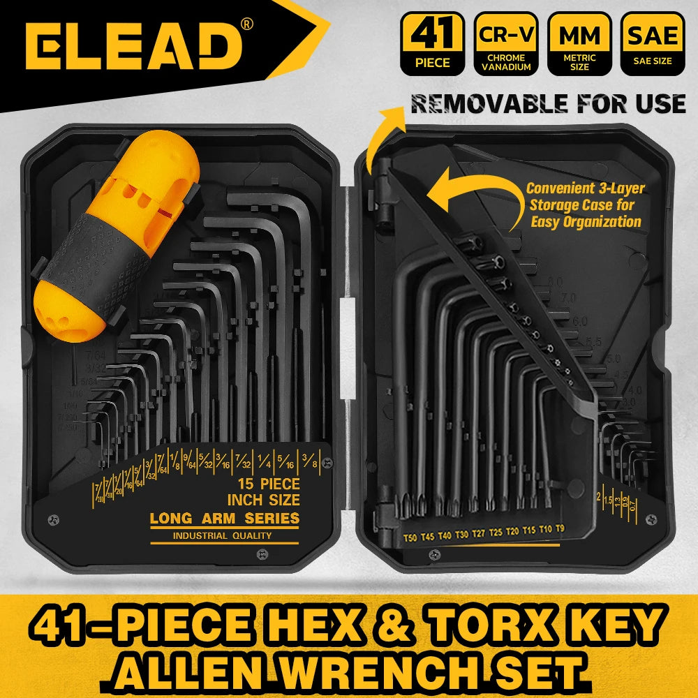 SEDY 30pcs Long Arm Ball End L-Hex & Torx Key Set by SEDY